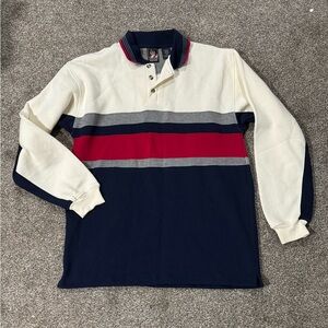 Vintage 90s USA Olympic Team JC Penney Sweatshirt M Striped Collared Pullover